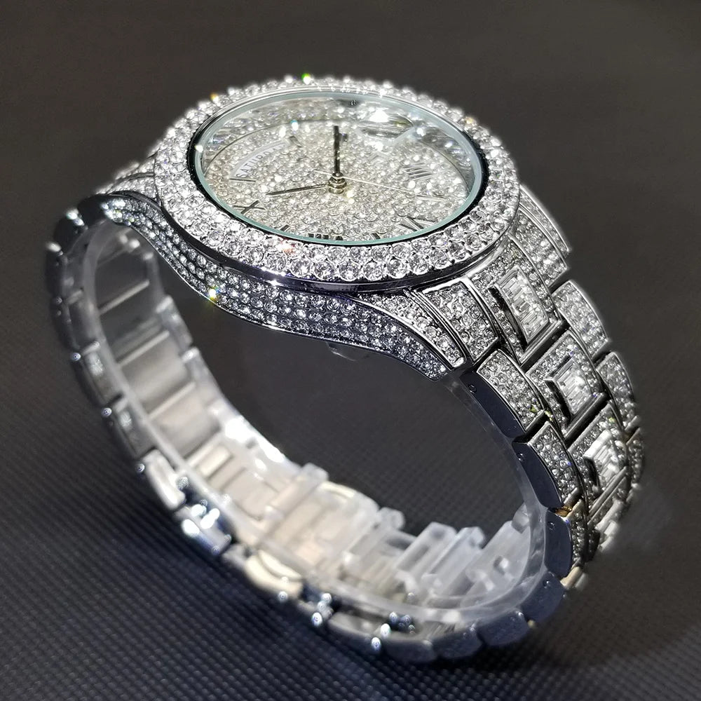 Iced Out Date Watch – uncutgems.co